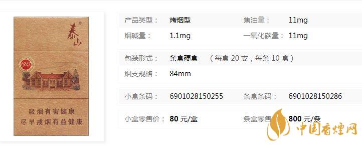 泰山1913香煙多少錢一盒？泰山1913各地價(jià)格表查詢2020